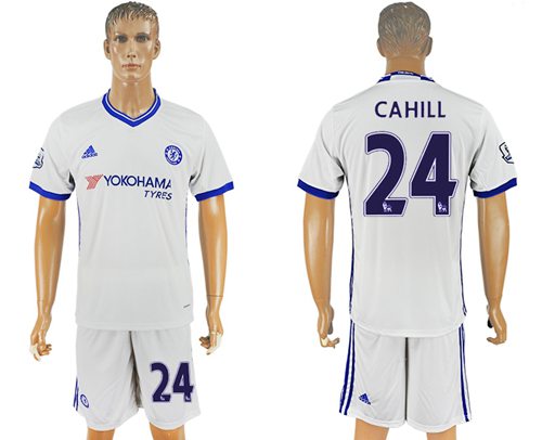 Chelsea #24 Cahill White Soccer Club Jersey